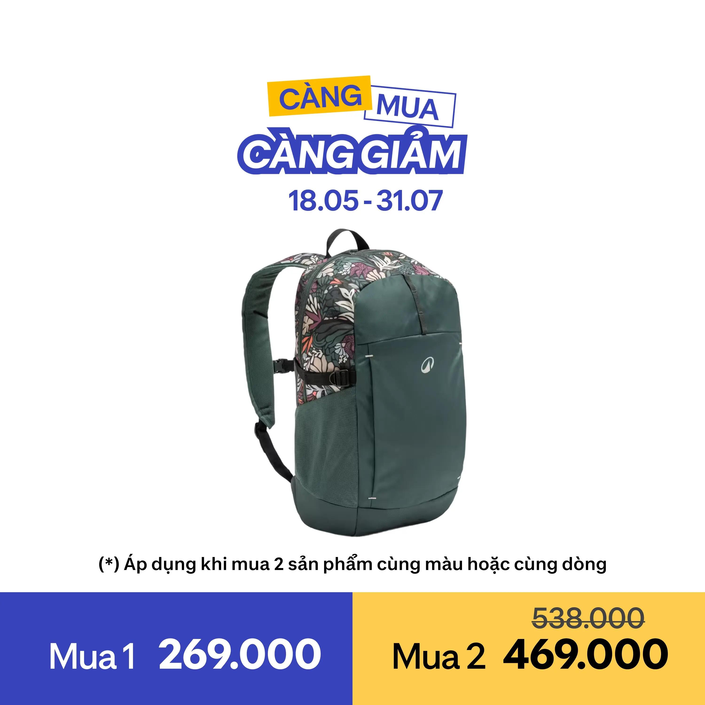 Morral de senderismo 20L - Arpenaz 100 verde 9/10