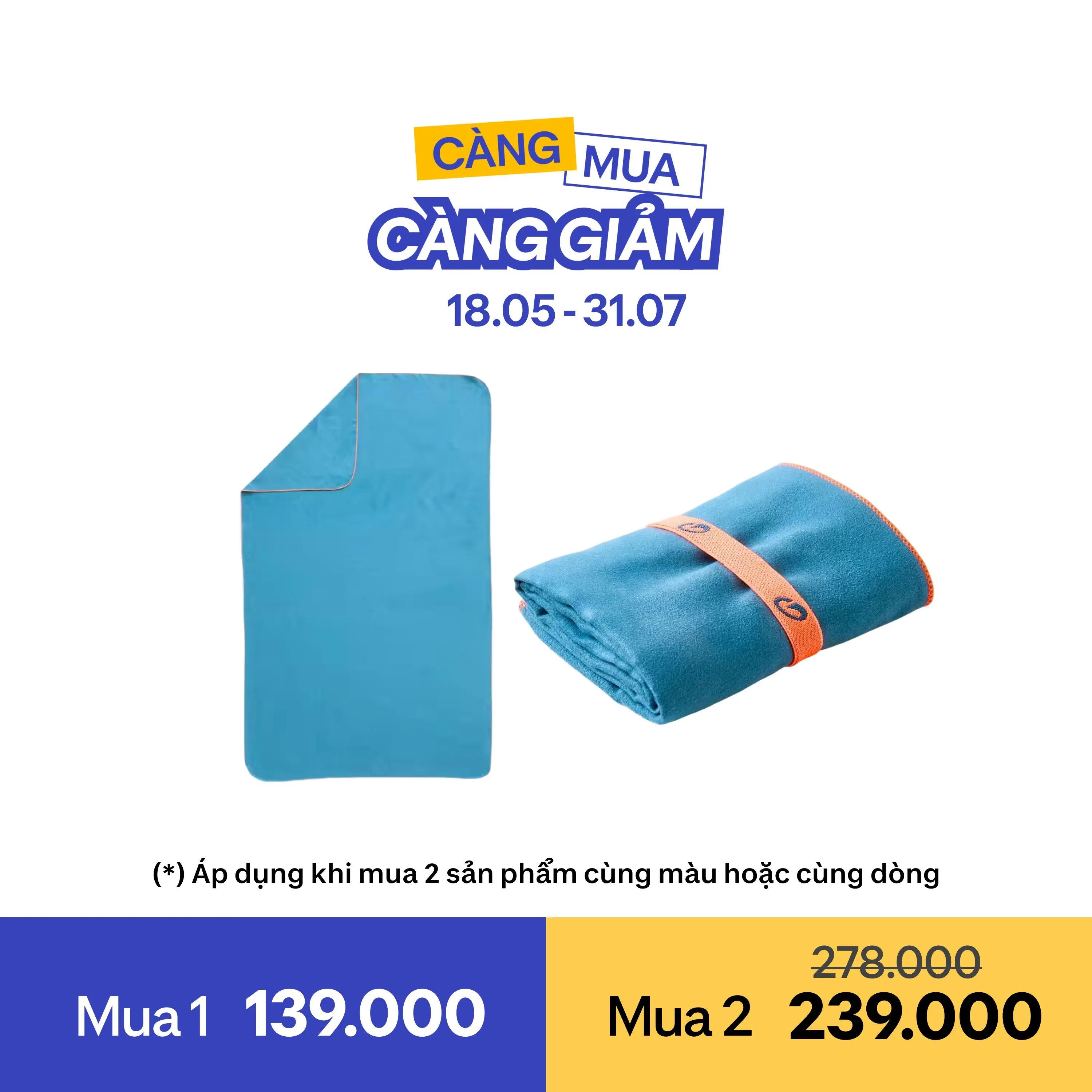 Telo microfibra L 80x130 cm blu petrolio 12/14