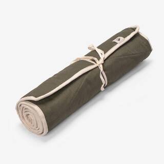Natural Jute Mat 3mm with carry strap - Khaki Green