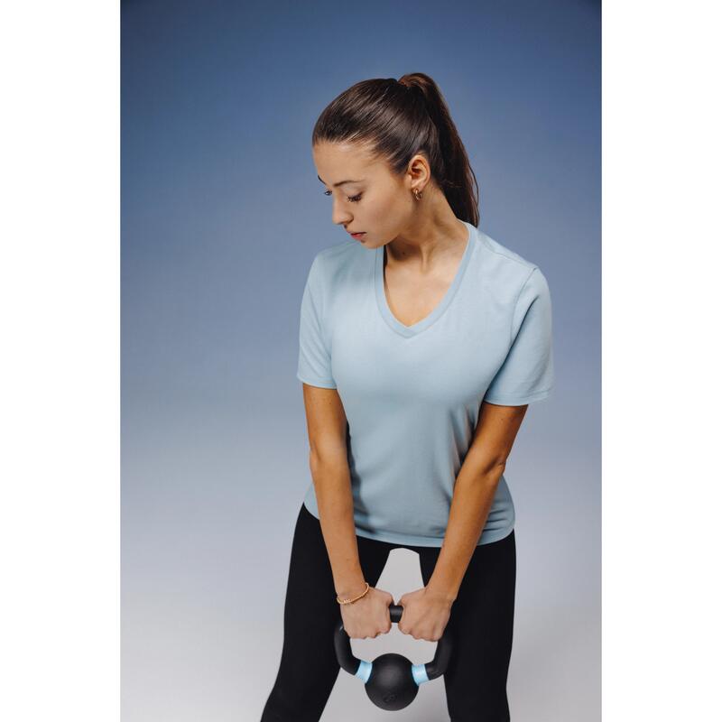 TRICOU COOLMAX GULER V ALBASTRU DAMĂ