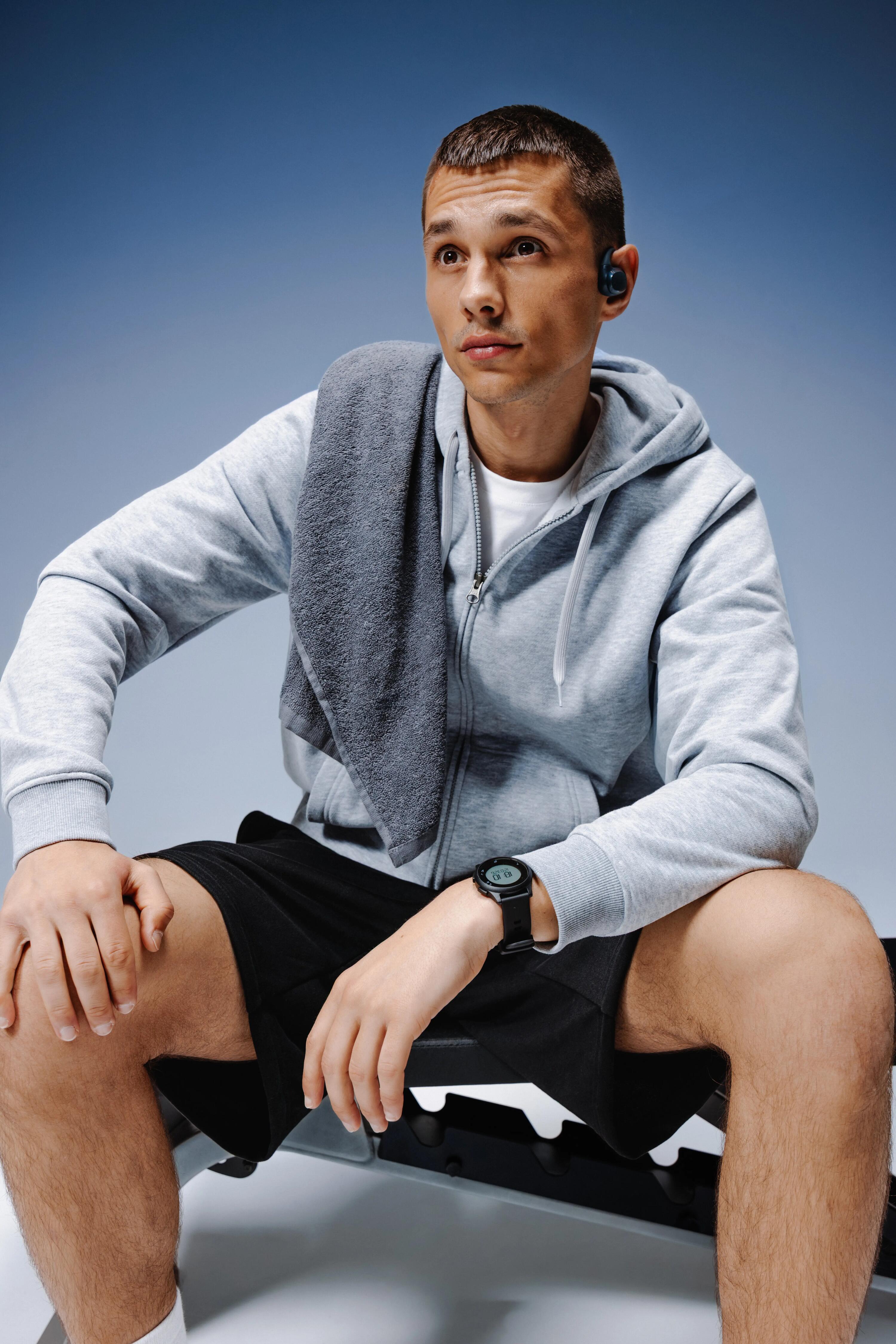 Șort fitness cu buzunare Essentials negru Bărbați 7/9