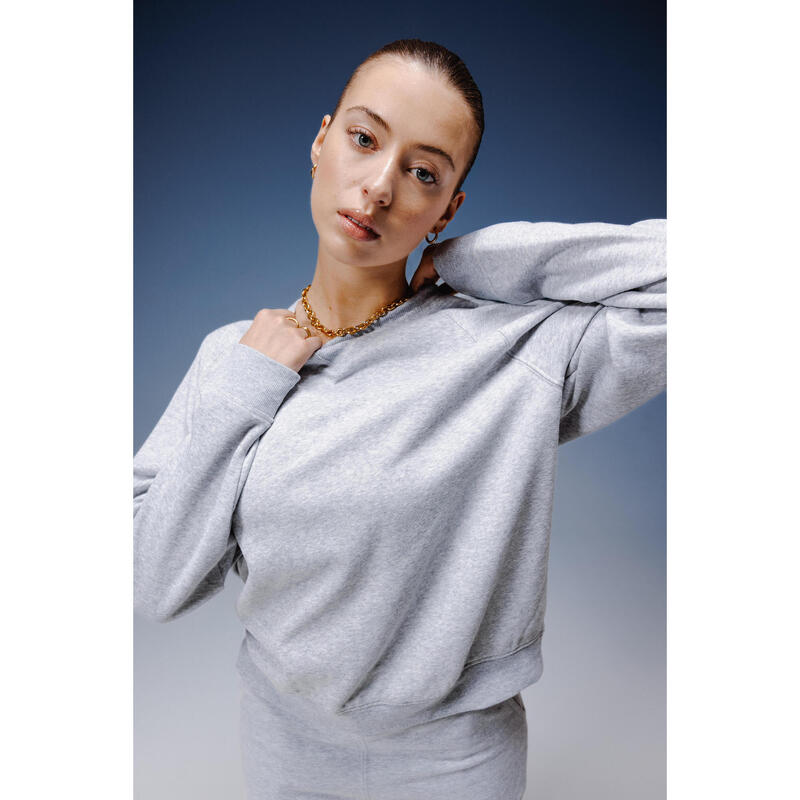 Kadın Polar Sweatshirt - Gri