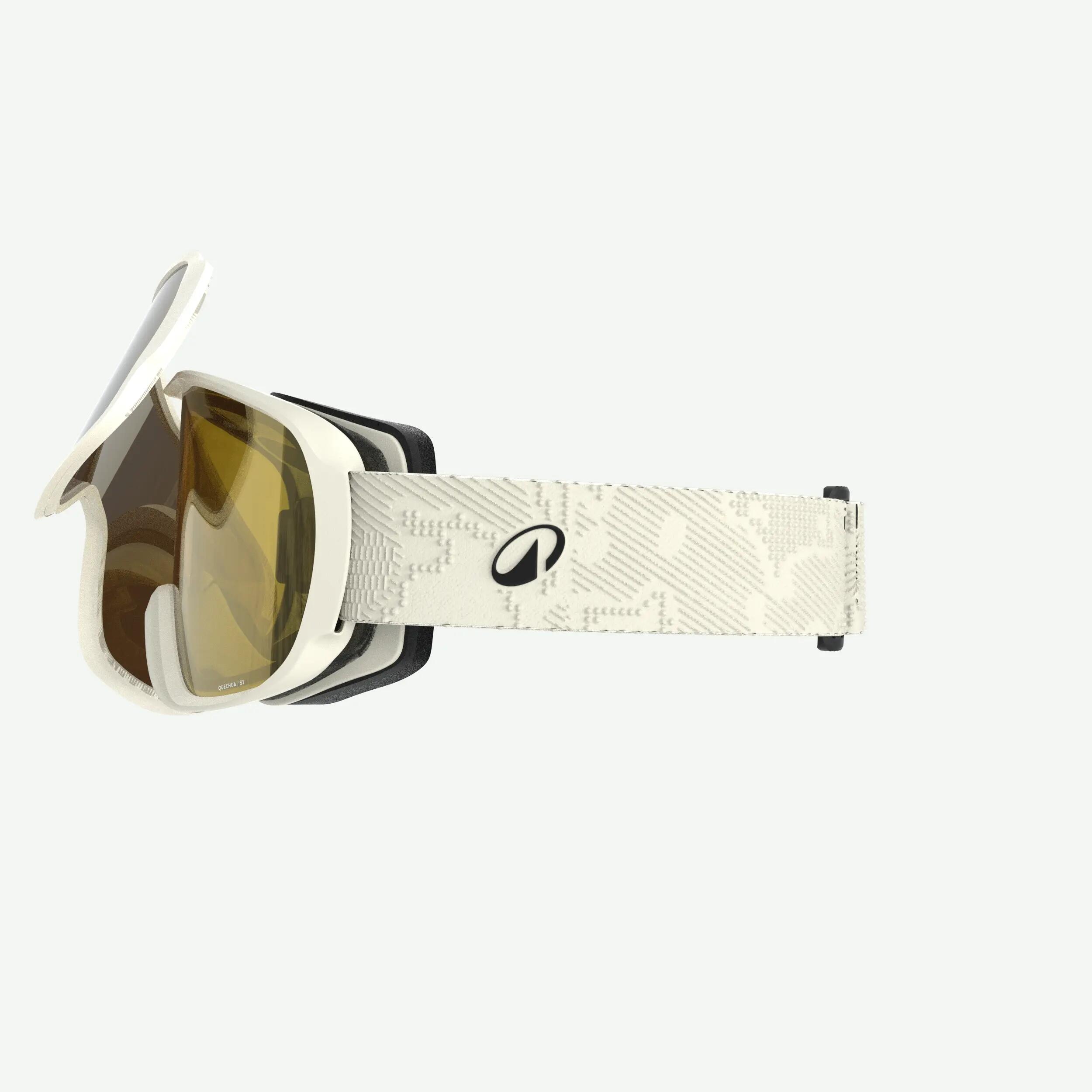 Gafas de esquí y snowboard cualquier tiempo niños y adultos, G500i, blanco  2/4