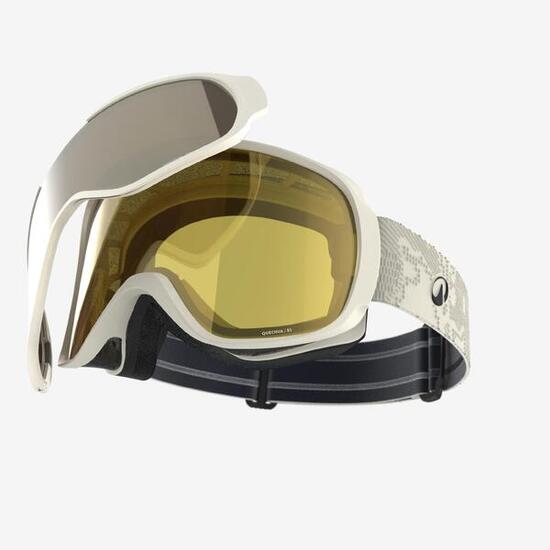 Maschera sci e snowboard adulto e bambino 500i rosa