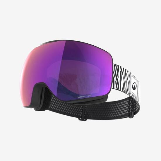 Maschera sci e snowboard adulto e bambino 900 HD S3 bianca e blu