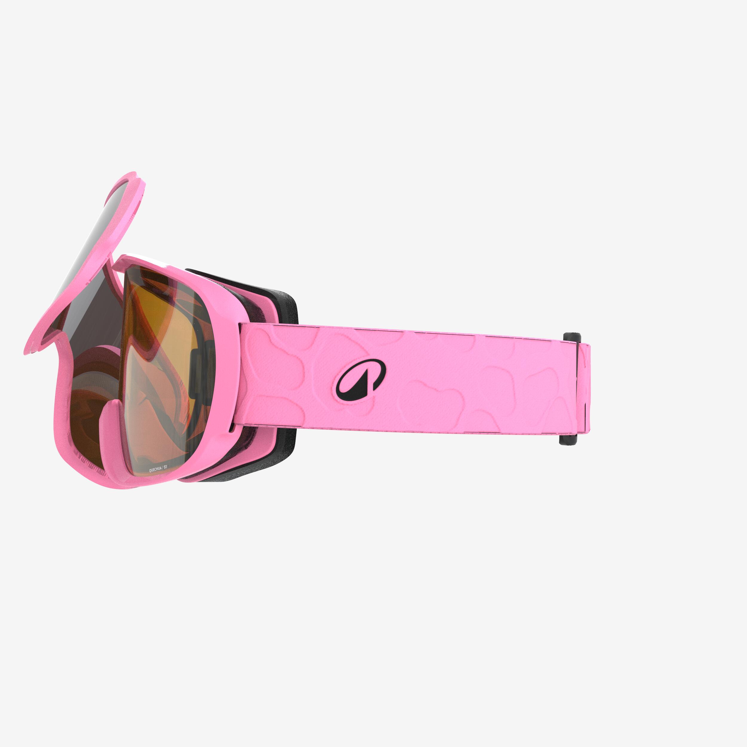 Masque de ski et de snowboard tous temps enfant et adulte, G500i, rose 2/4