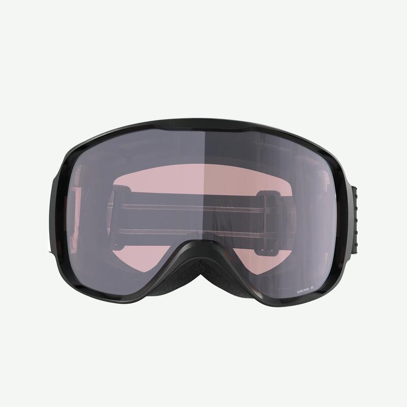Yetişkin/Çocuk Kayak Snowboard Gözlüğü - Kötü Havalar (S1) - Siyah - G500