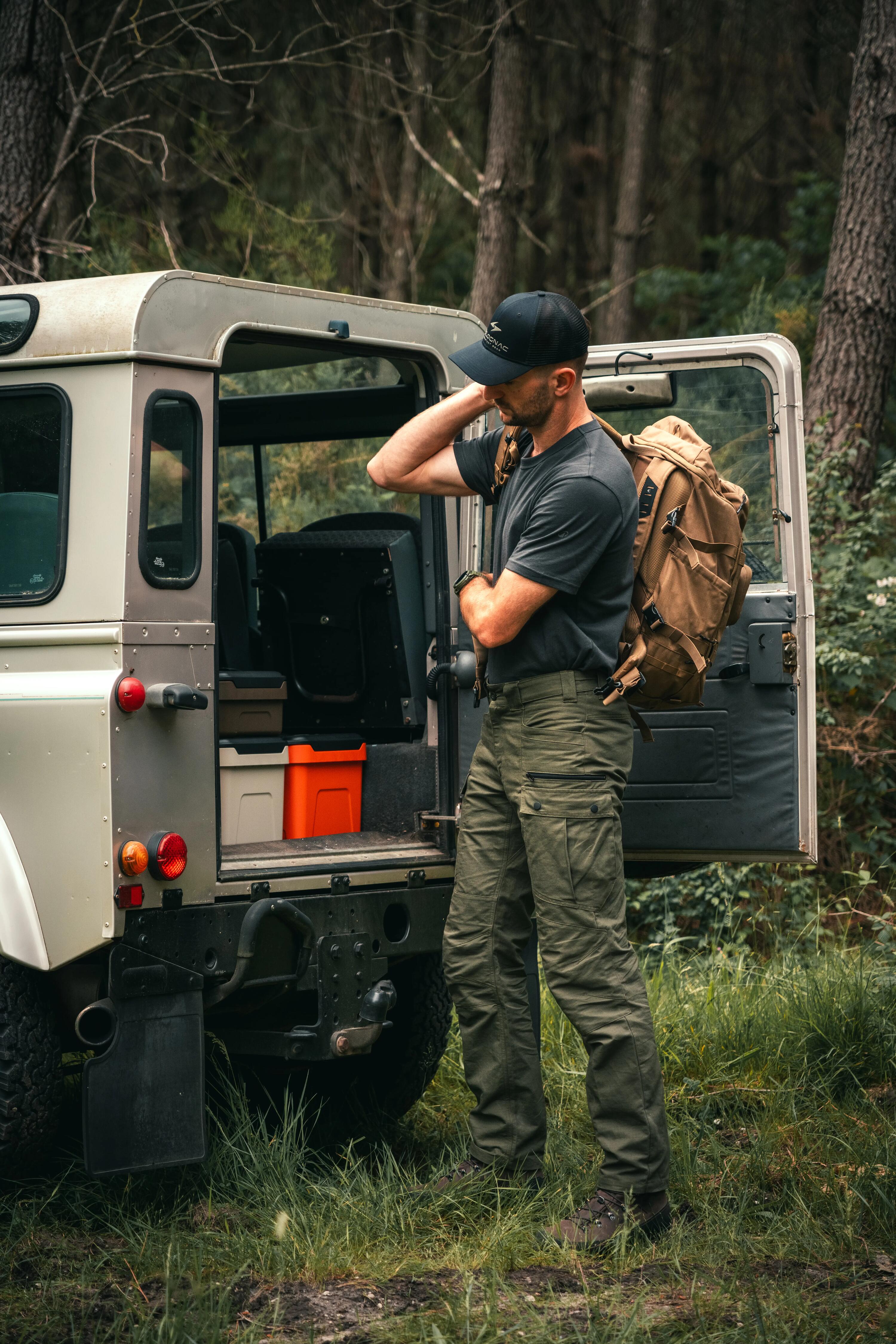 Pantalon cargo ultra-résistant Steppe 900 homme vert kaki 16/17