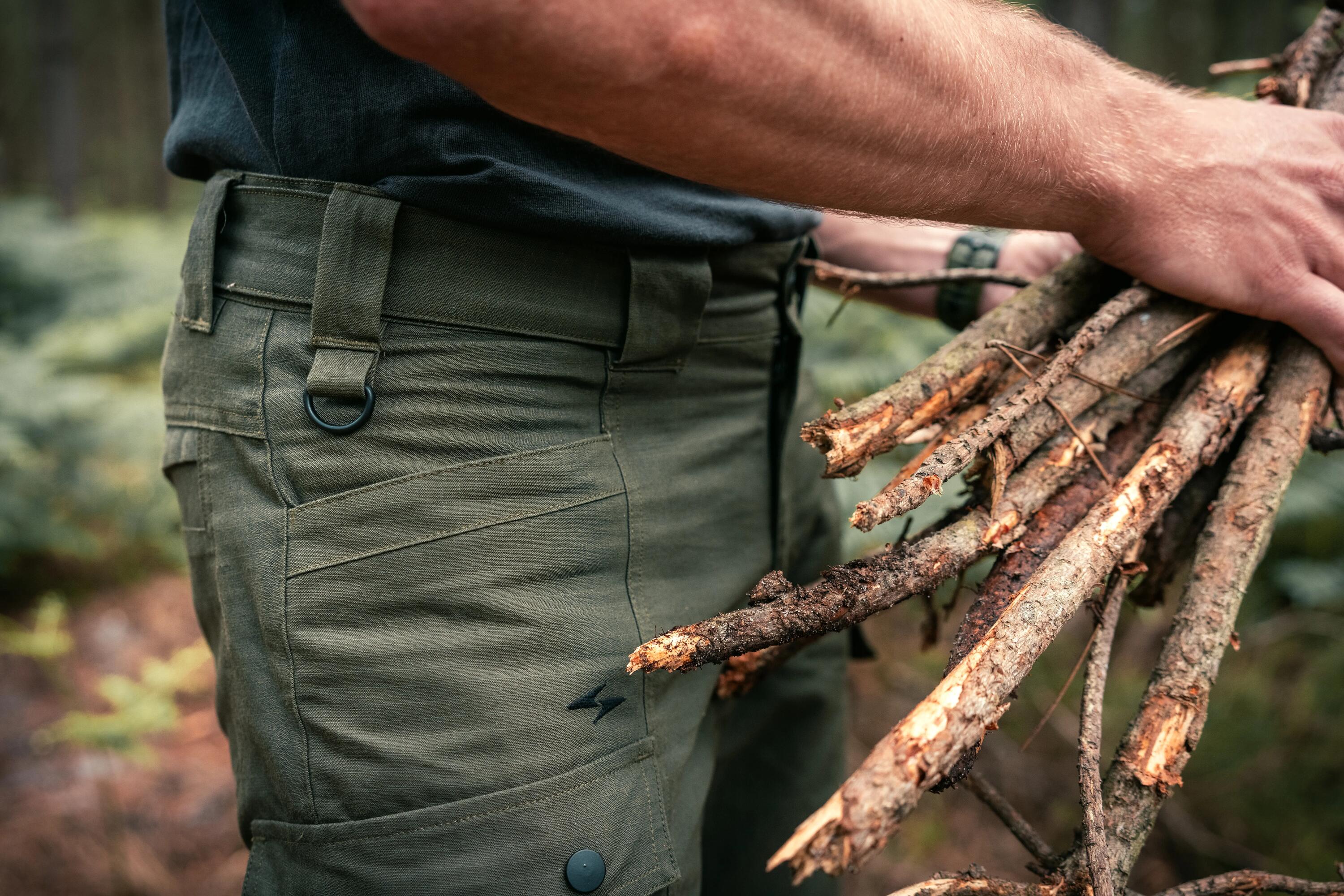 Pantalon cargo ultra-résistant Steppe 900 homme vert kaki 14/17