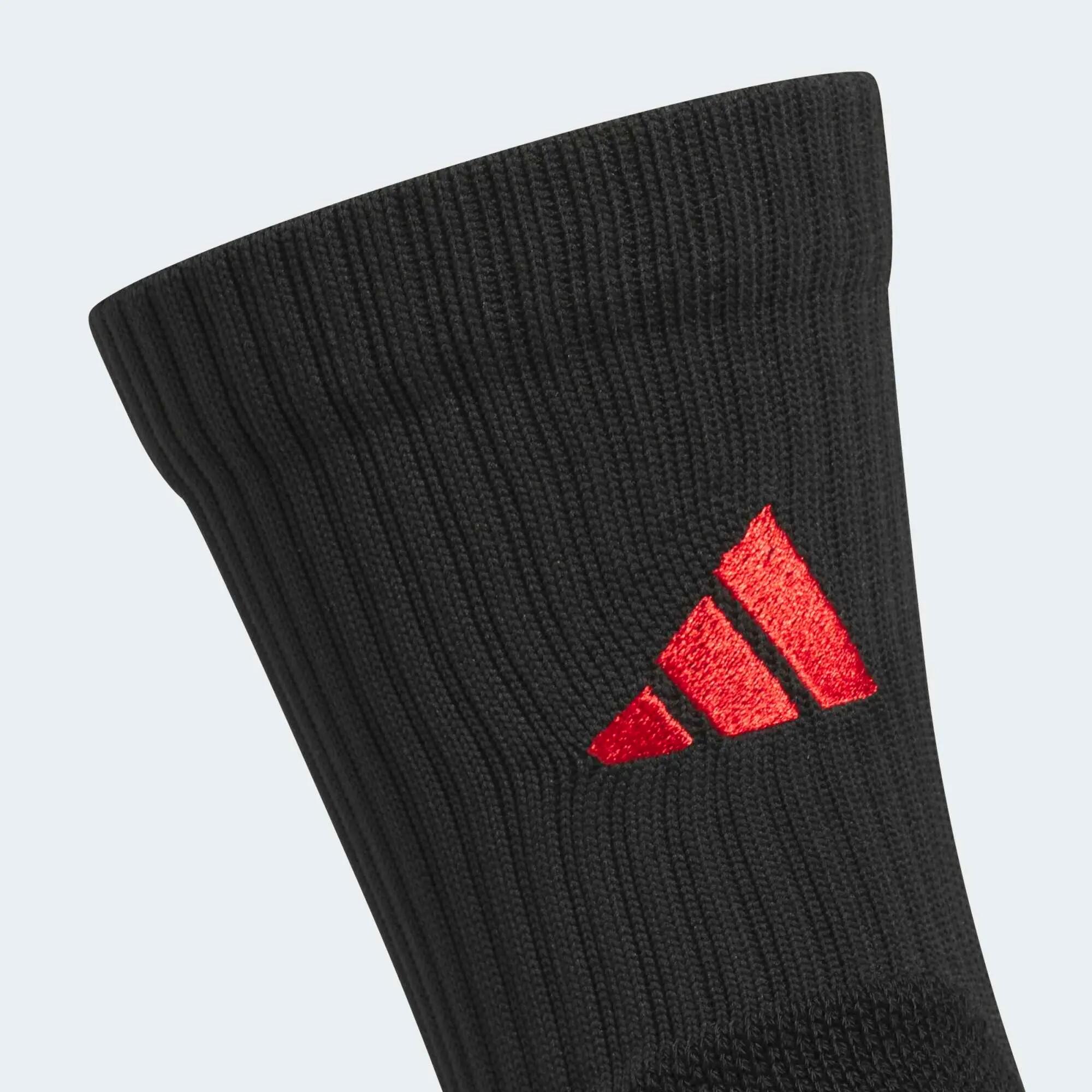 Meias de Basquetebol Adulto - Anthony Edwards preto/vermelho 3/6