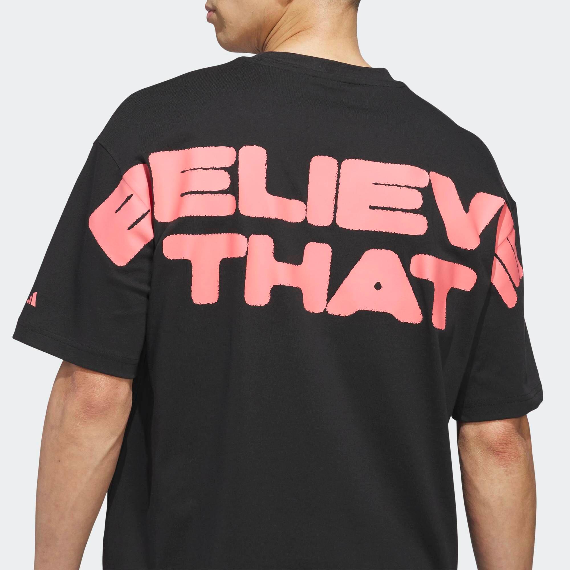 T-shirt de Basketball Adulte - Anthony Edwards Believe That 2 noir et rouge 4/7