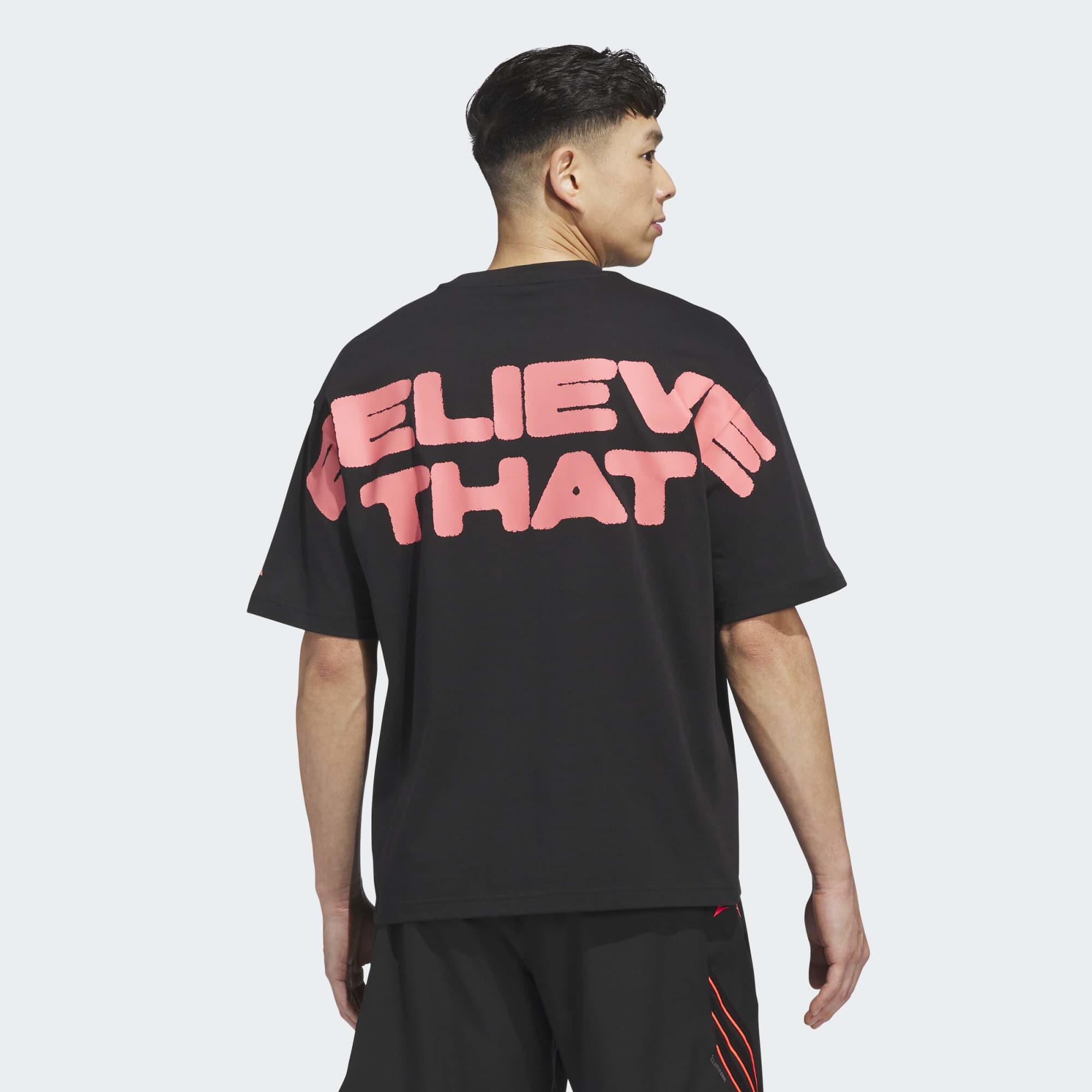T-shirt de Basketball Adulte - Anthony Edwards Believe That 2 noir et rouge 2/7