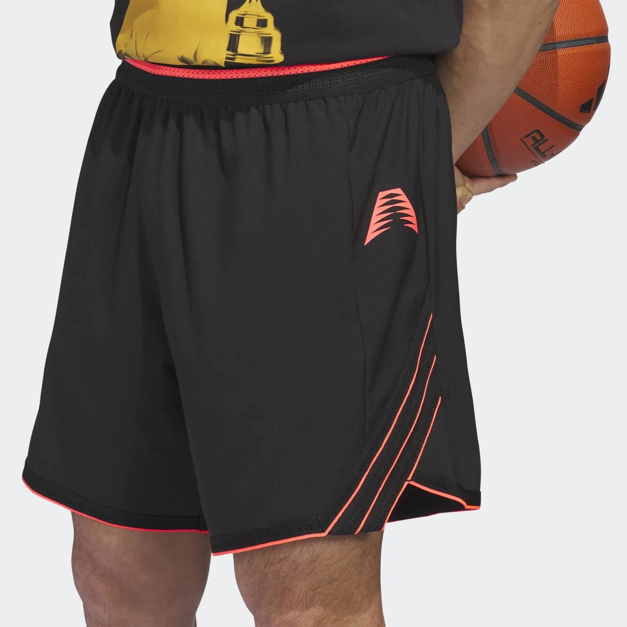 Short de Basketball Adulte - Anthony Edwards Believe That 2 noir et rouge 2/7