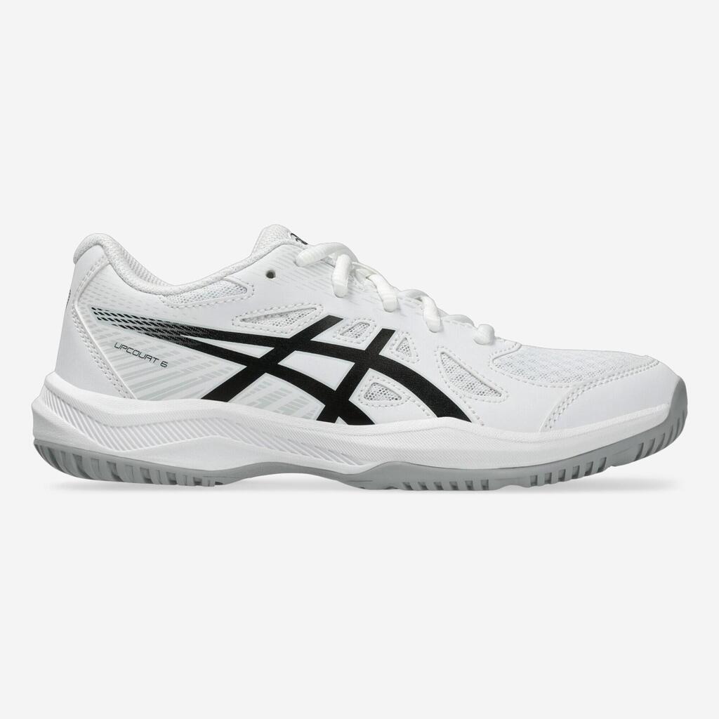 Kids’ Handball Shoes - Upcourt 6, white and black