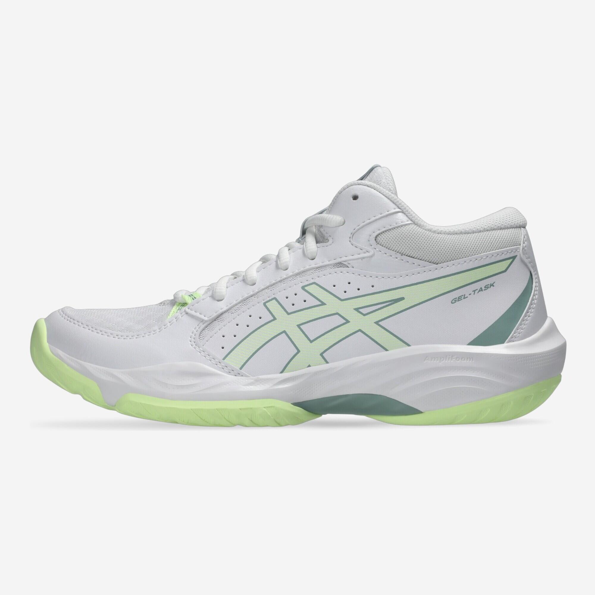 Volleyballschuhe für Damen - Asics Gel Task MT4 Mid, Weiss und Gelb 3/3