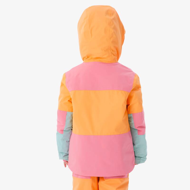 Çocuk Kayak Montu - 5/9 Yaş - Turuncu/Pembe - 500 Play