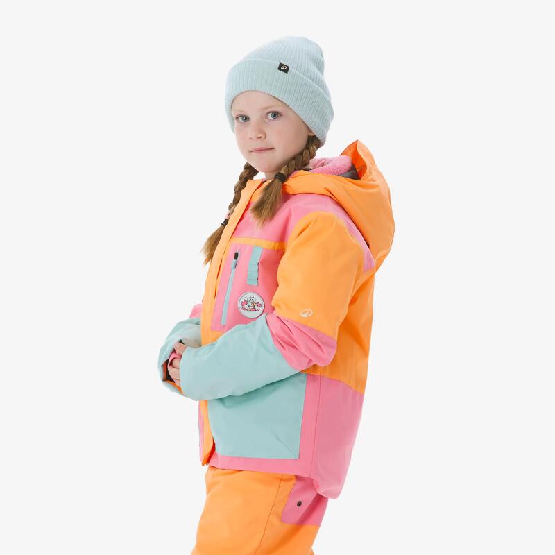 Çocuk Kayak Montu - 5/9 Yaş - Turuncu/Pembe - 500 Play