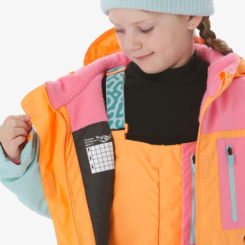 Çocuk Kayak Montu - 5/9 Yaş - Turuncu/Pembe - 500 Play