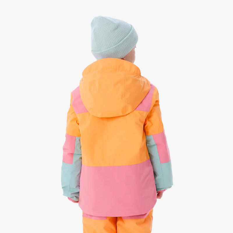Çocuk Kayak Montu - 5/9 Yaş - Turuncu/Pembe - 500 Play