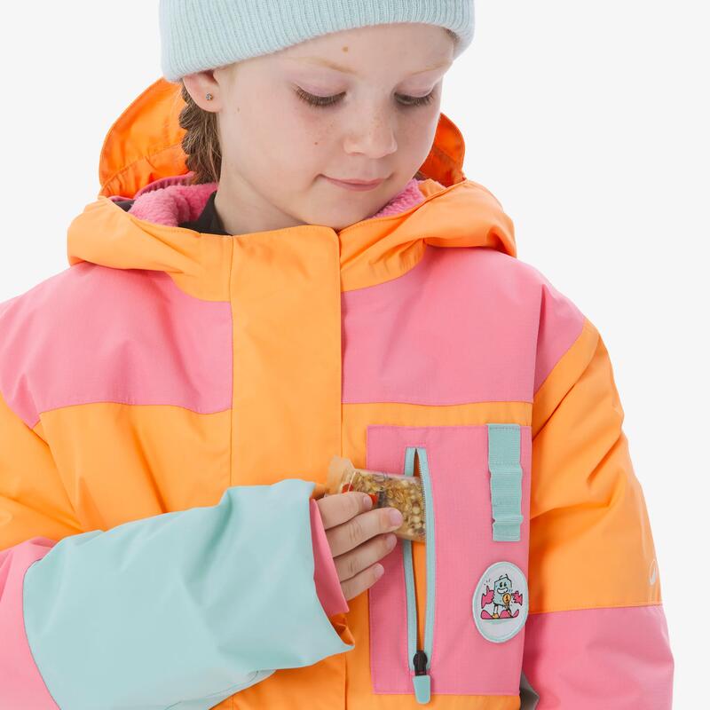 Çocuk Kayak Montu - 5/9 Yaş - Turuncu/Pembe - 500 Play