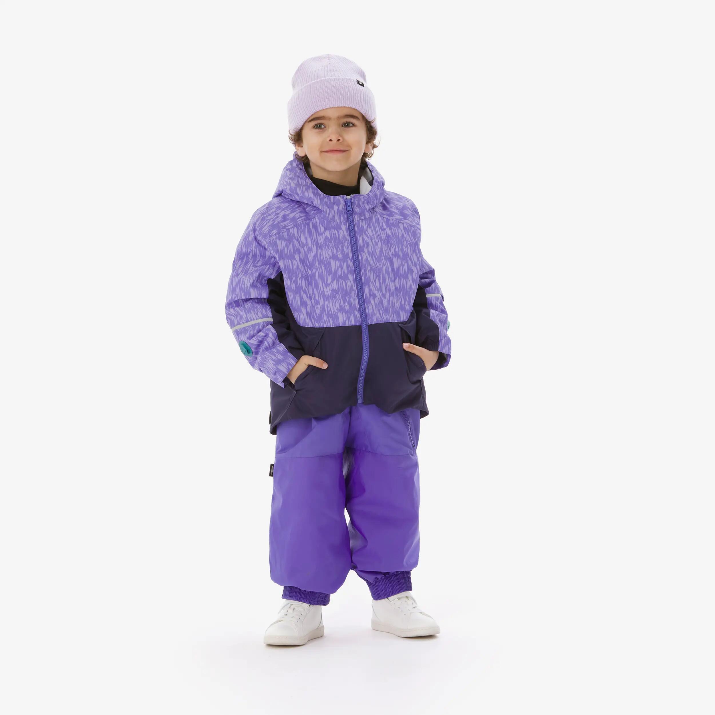 Spodnie ogrodniczki narciarskie dla dzieci Quechua Bib 500 Toddler 10/21