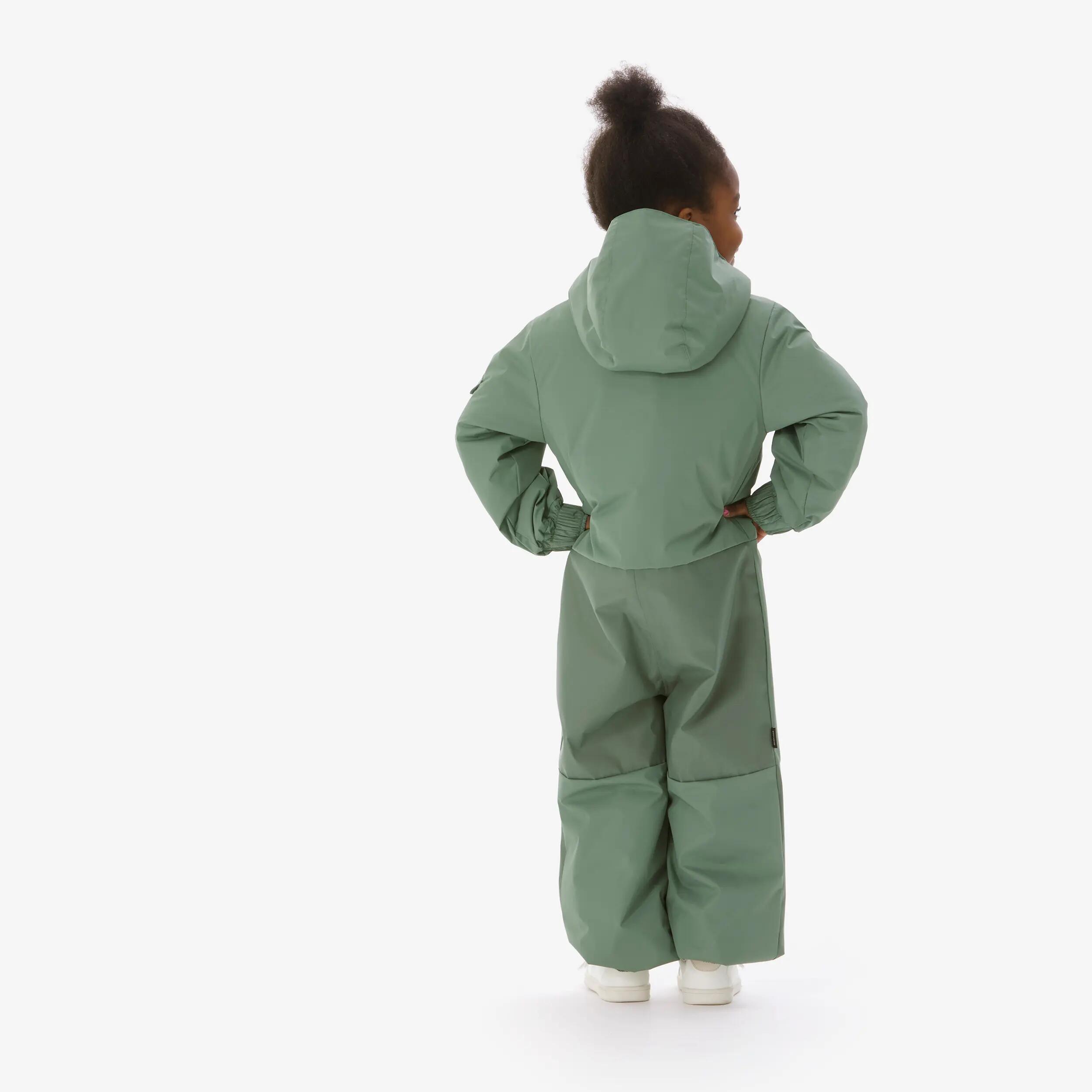 Fato quente de ski criança 1-5 anos, 100 verde 19/22