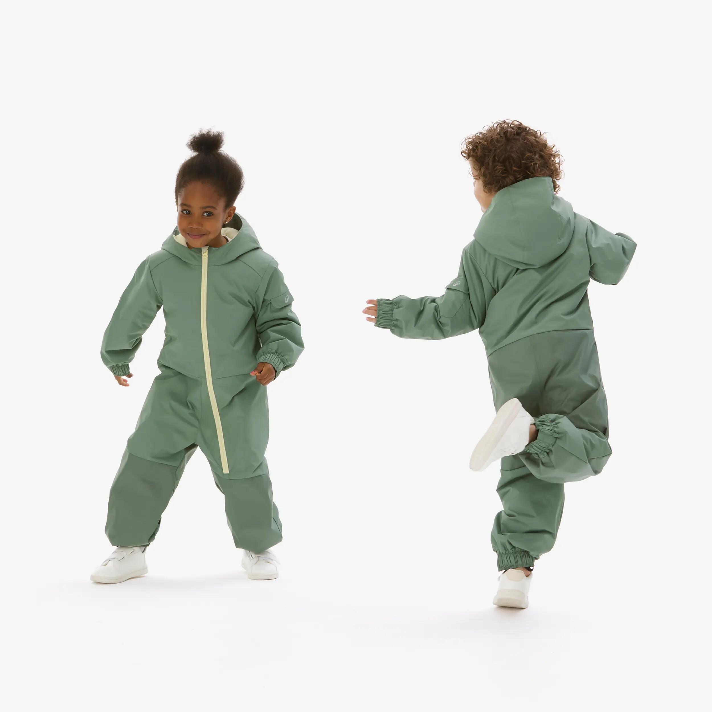 Fato quente de ski criança 1-5 anos, 100 verde 10/22