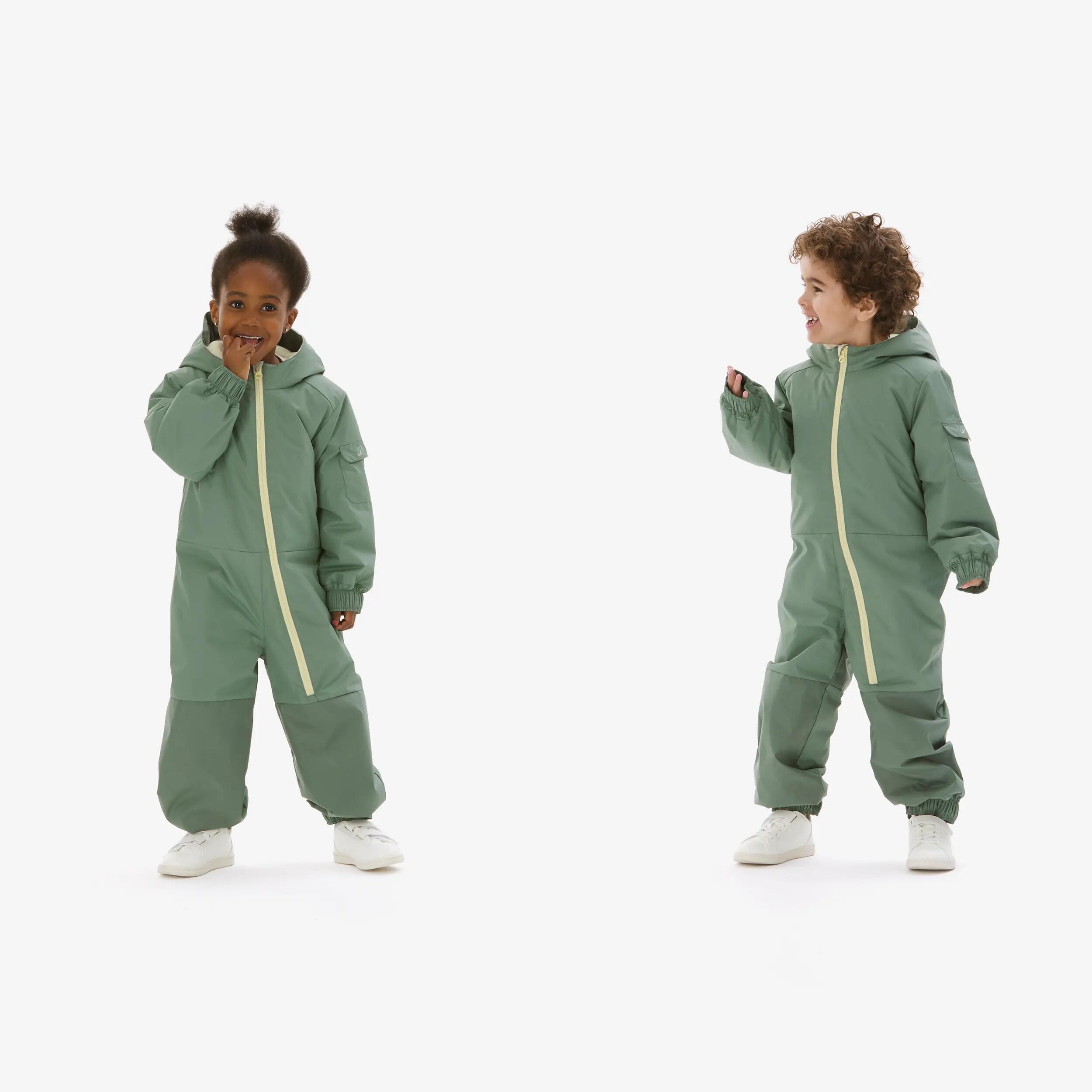 Fato quente de ski criança 1-5 anos, 100 verde 7/22