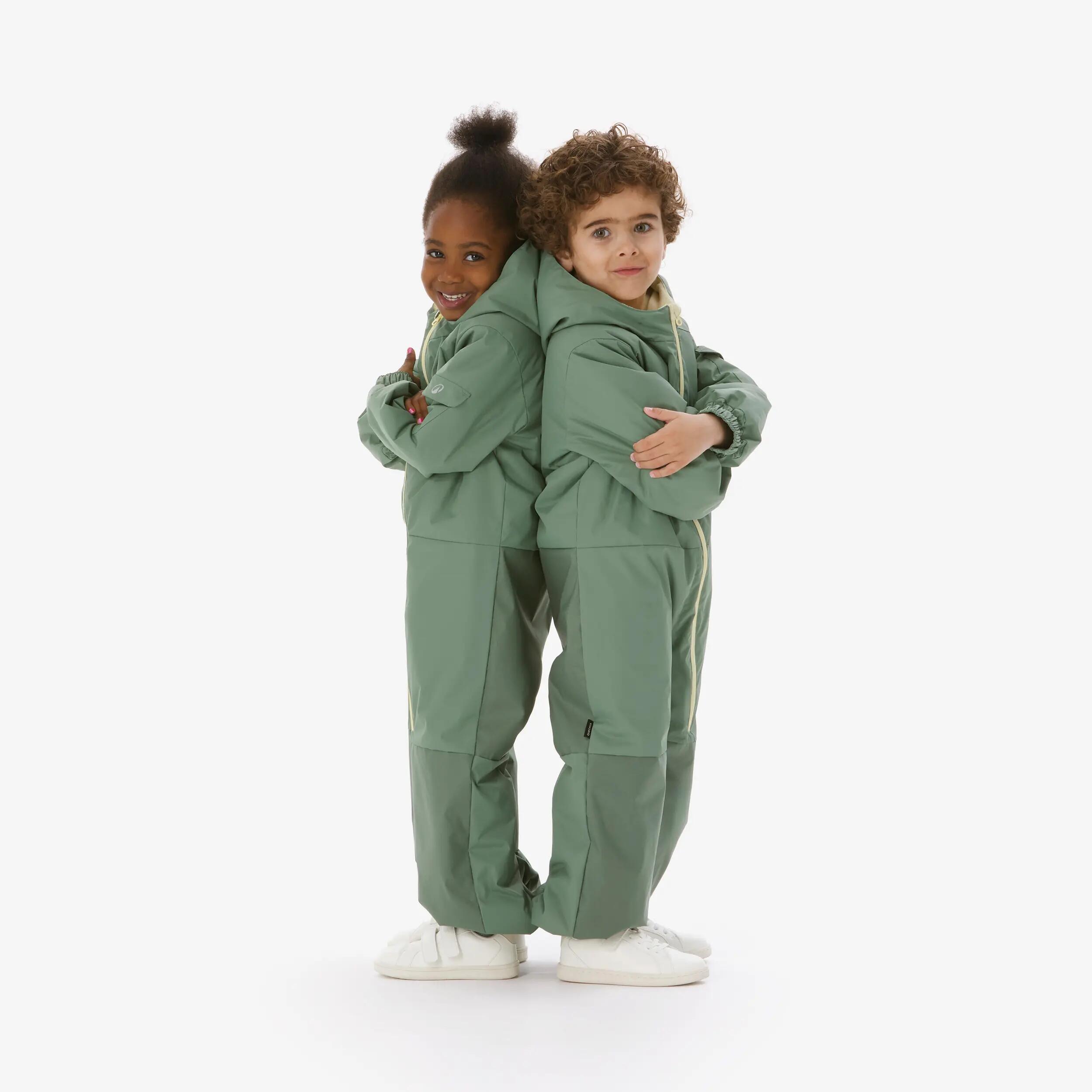 Fato quente de ski criança 1-5 anos, 100 verde 11/22