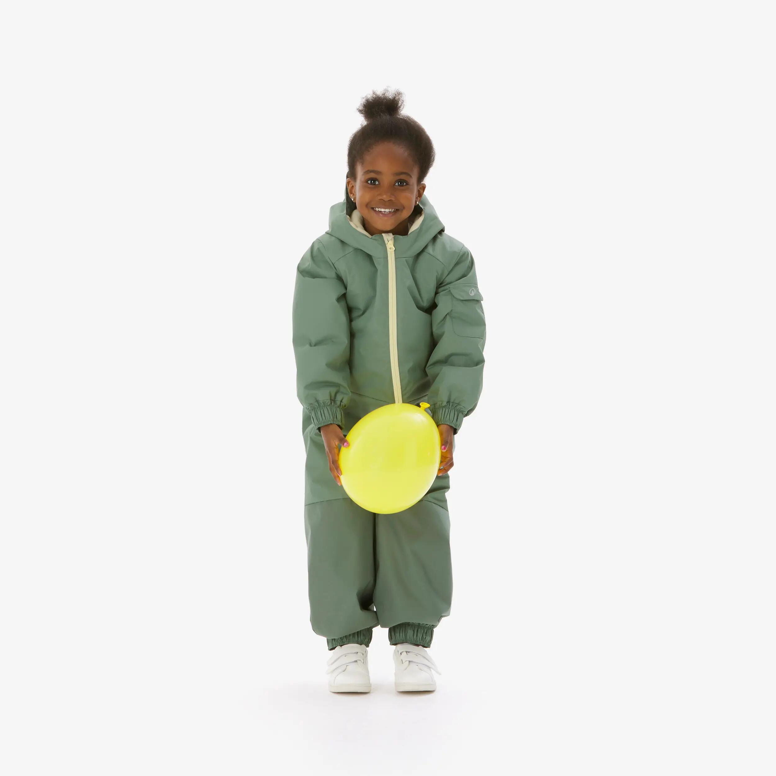 Fato quente de ski criança 1-5 anos, 100 verde 14/22