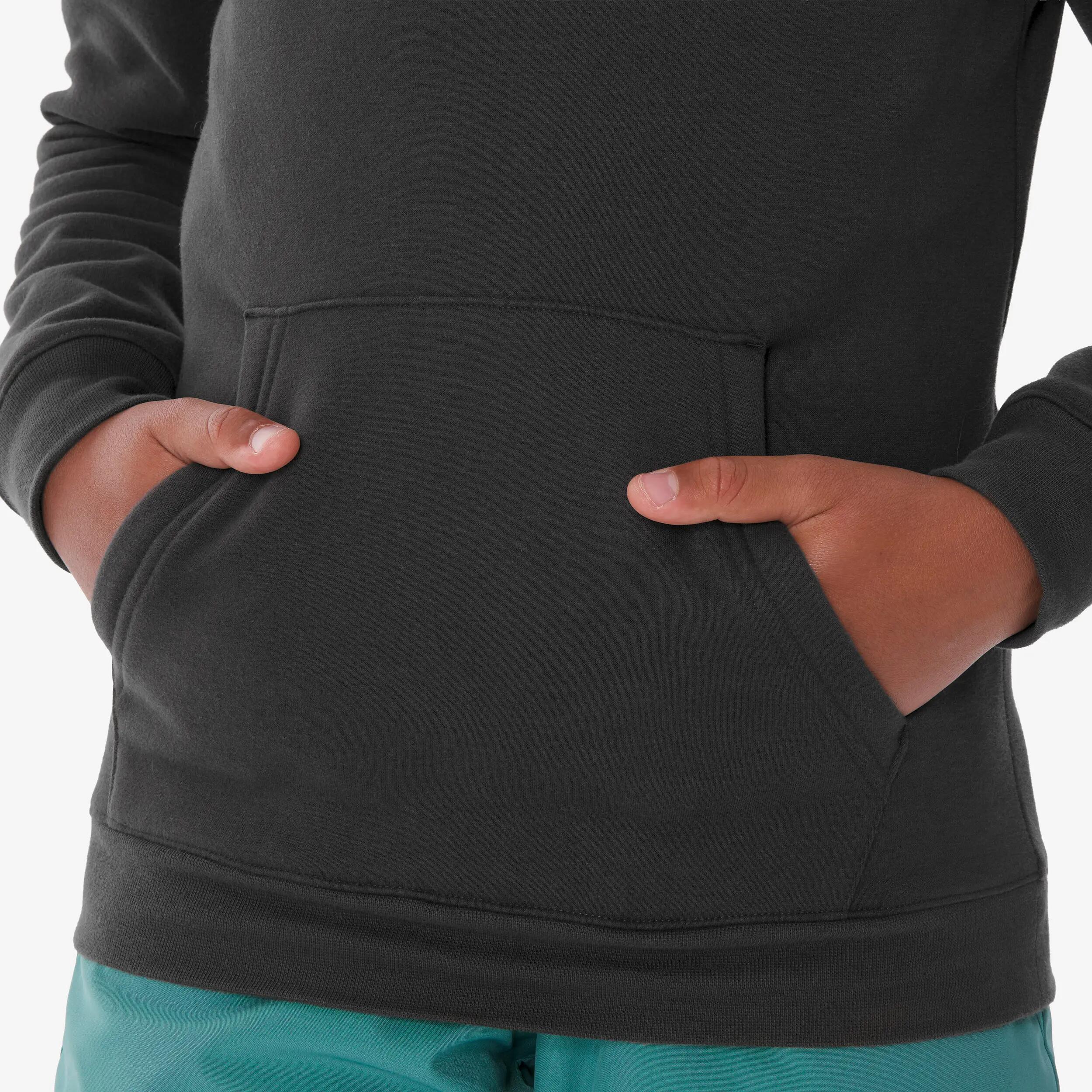 Sweater voor skiën en snowboarden kinderen 6-14 jaar 100 grijs met motief 17/19