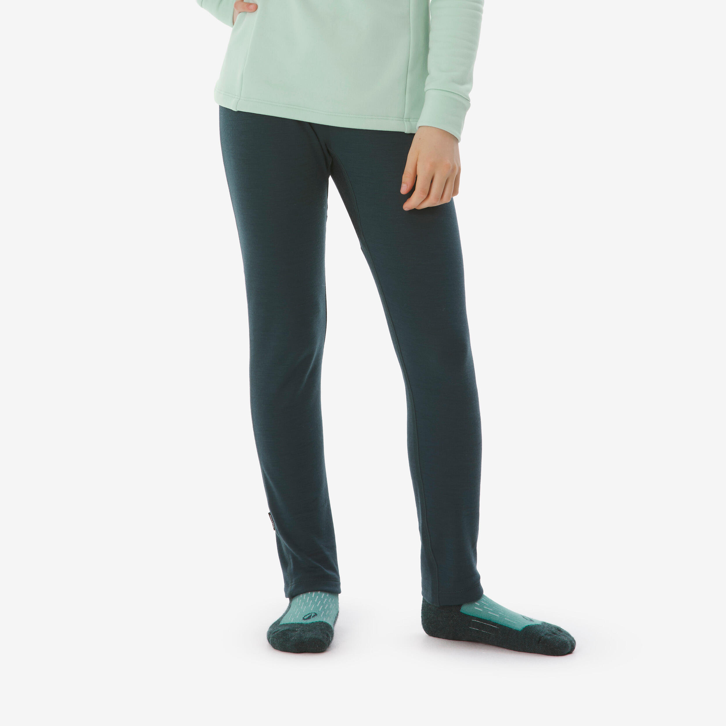 Collant thermique de ski en laine mérinos enfant, BL 500 Âge 5-15 ans 2/6