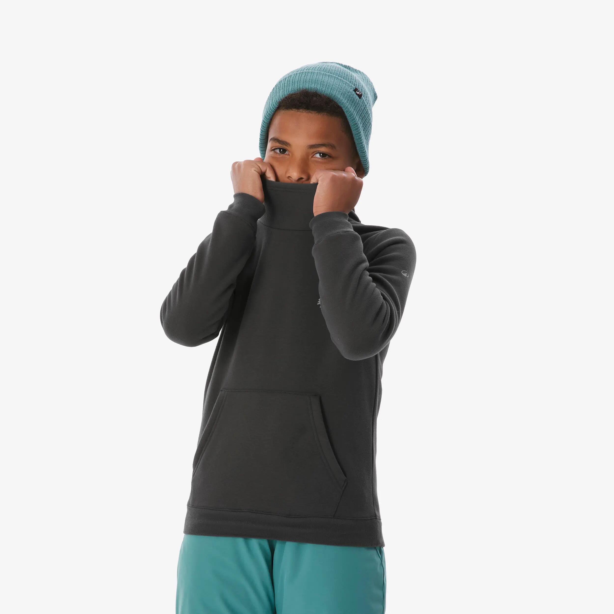 Sweater voor skiën en snowboarden kinderen 6-14 jaar 100 grijs met motief 2/19