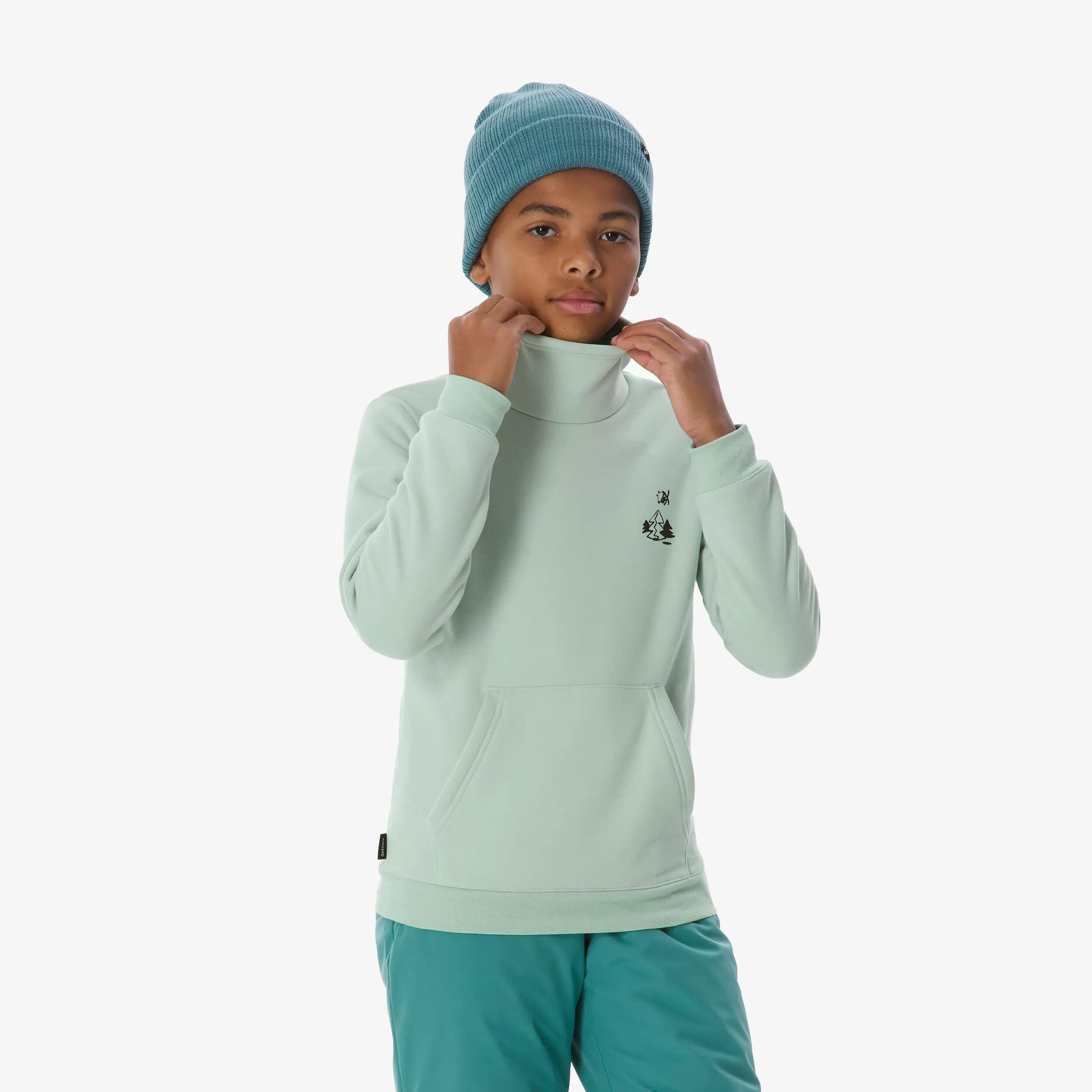Sweat de ski et snowboard enfant 6-14 ans, 100 vert graph 2/17