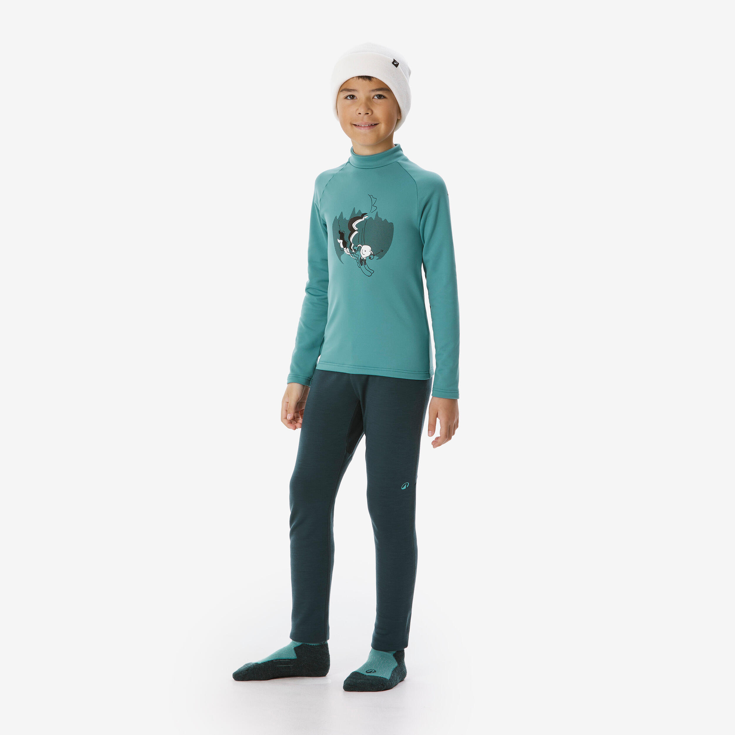 Kids’ Thermal Ski Base Layer Top, BL 500 Age 4–14 7/13
