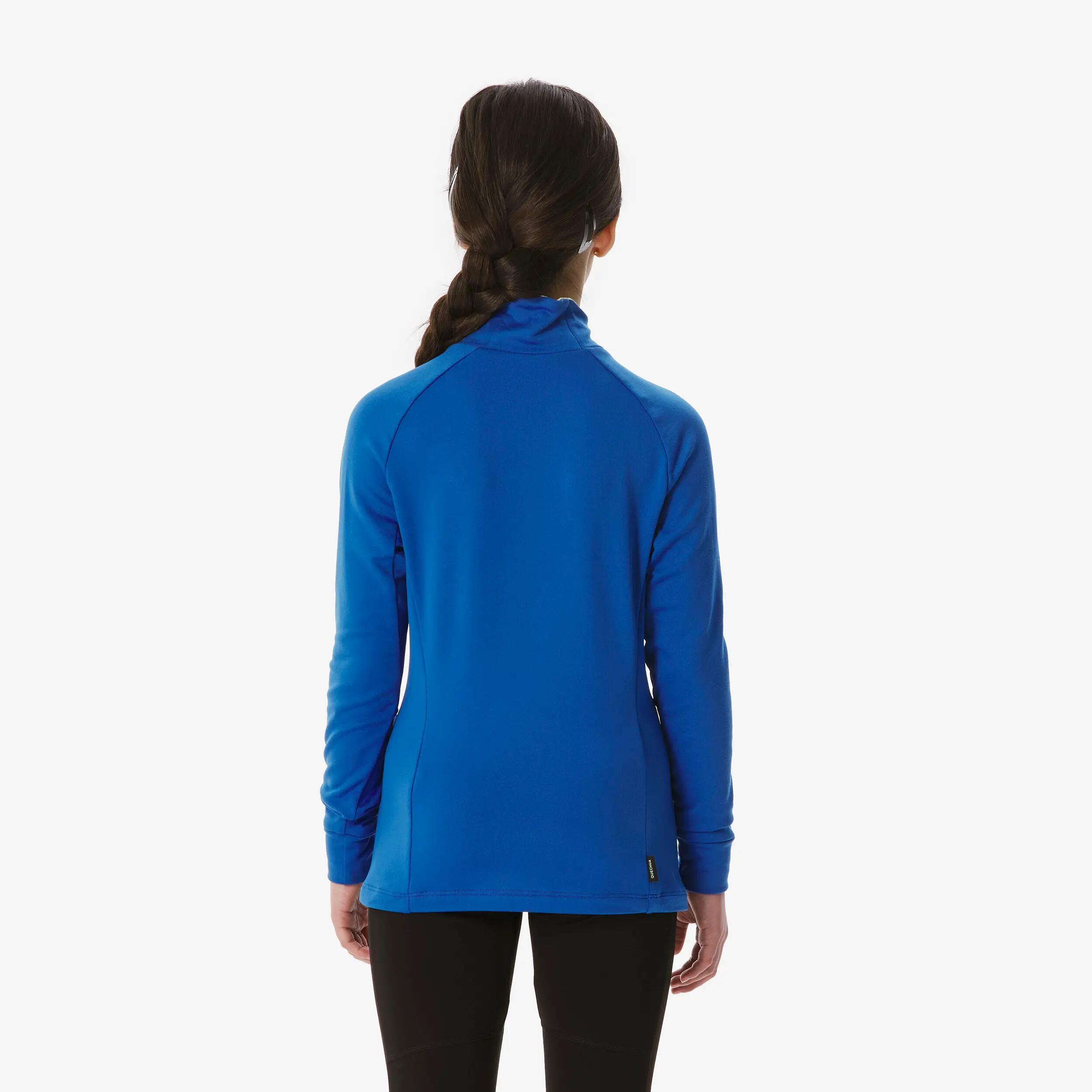 Koszulka termoaktywna narciarska dla dzieci Quechua BL 500 1/2 zip 15/19