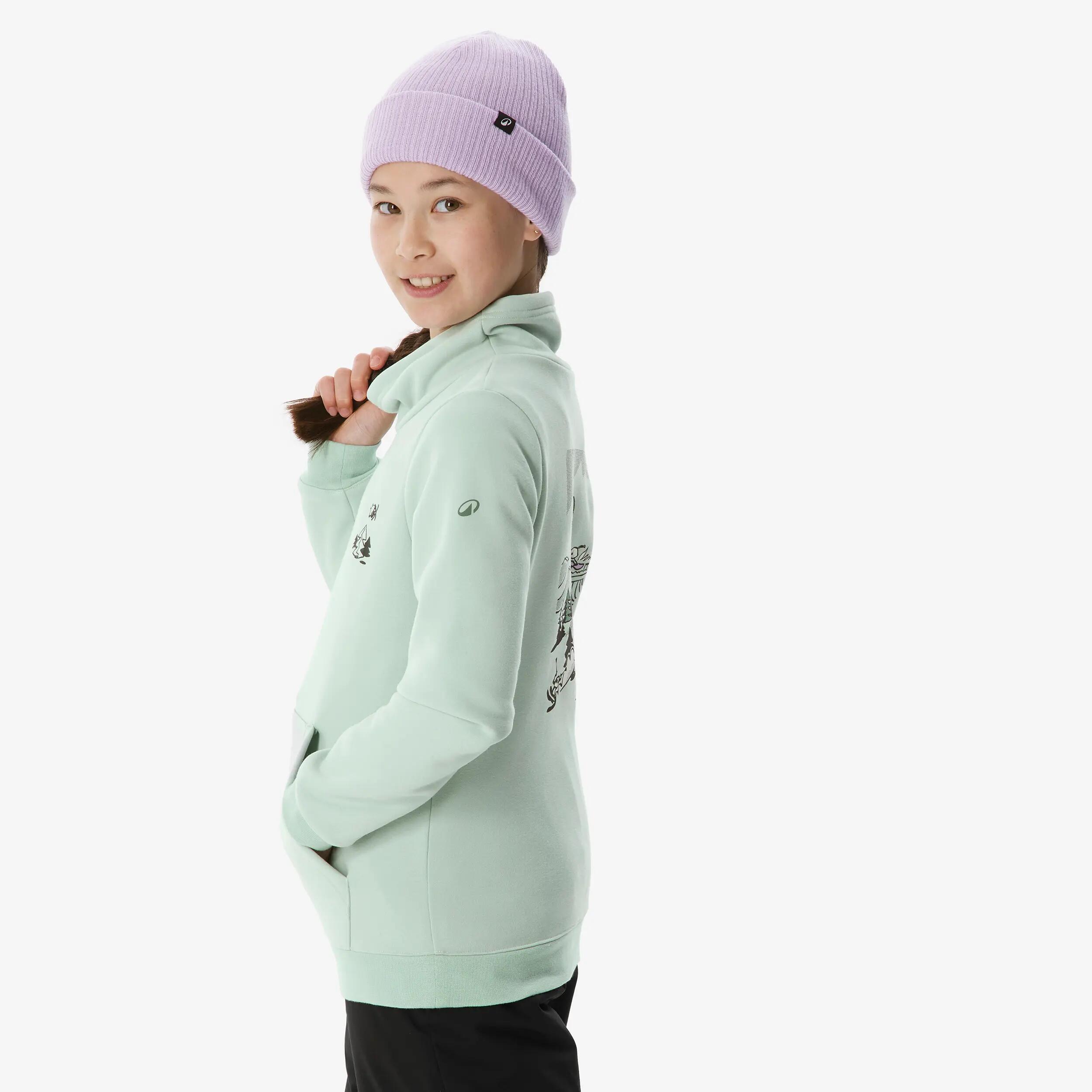 Sweat de ski et snowboard enfant 6-14 ans, 100 vert graph 11/17