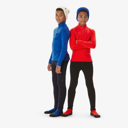 Sous-vêtement thermique de ski enfant 4-15 ans, BL 500 1/2 zip vert
