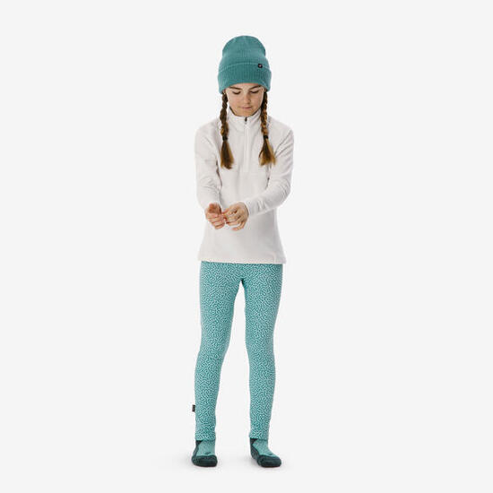 Sous-vêtement pantalon thermique de ski enfant 4-14 ans, BL 500 graph bleu