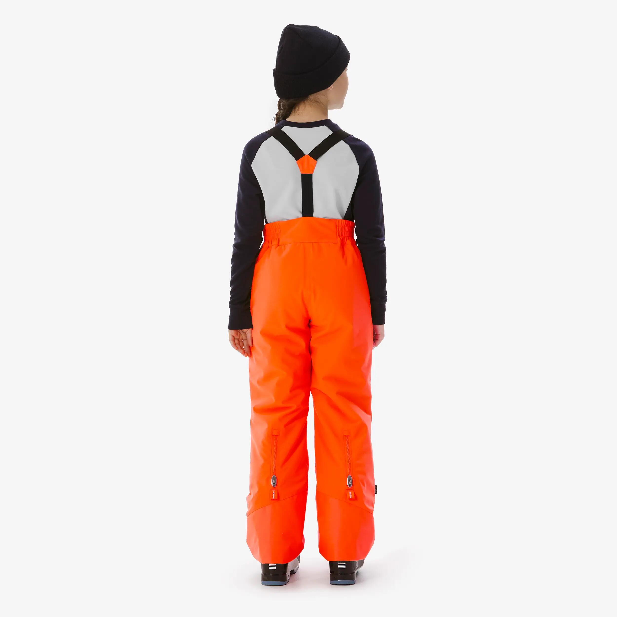 Calças de Ski Quentes e Impermeáveis Criança 6 -14 anos 500 PNF Laranja 4/11