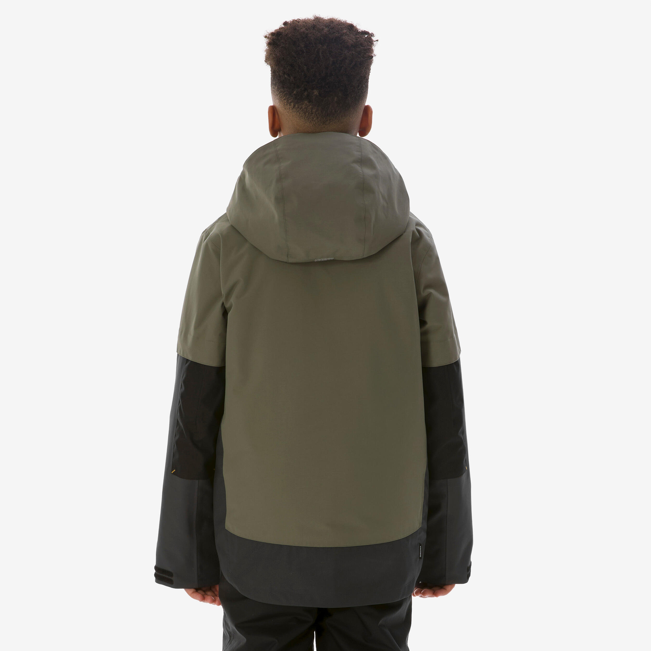 BOYS' HIGH RESISTANCE LONG SNOWBOARD JACKET - SNB 500 - KHAKI 14/33