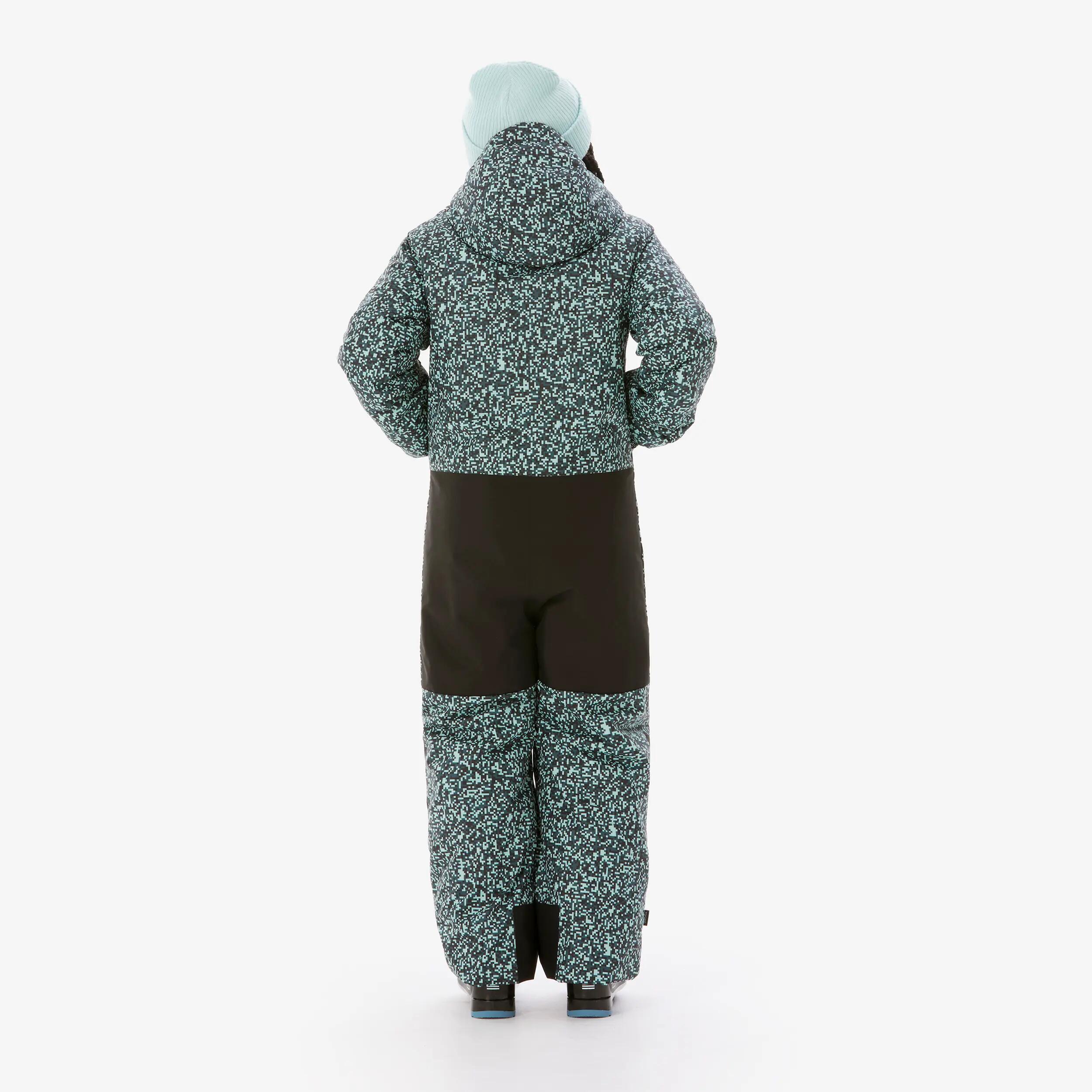 Fato quente de ski para criança 5-13 anos, SKI100 verde 10/16