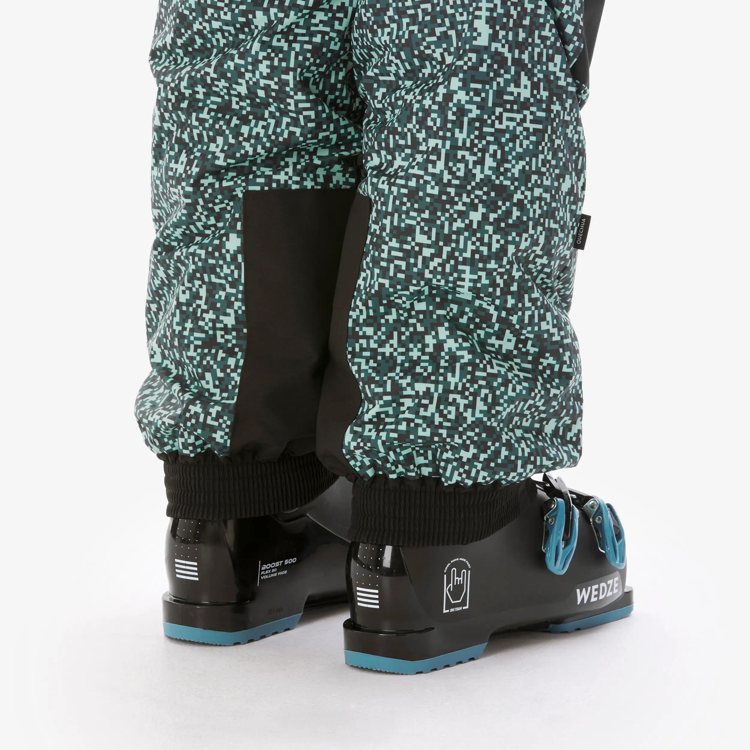 Fato quente de ski para criança 5-13 anos, SKI100 verde 16/16