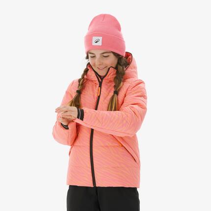 Doudoune de ski chaude enfant 6-14 ans, 100 WARM graph pixel