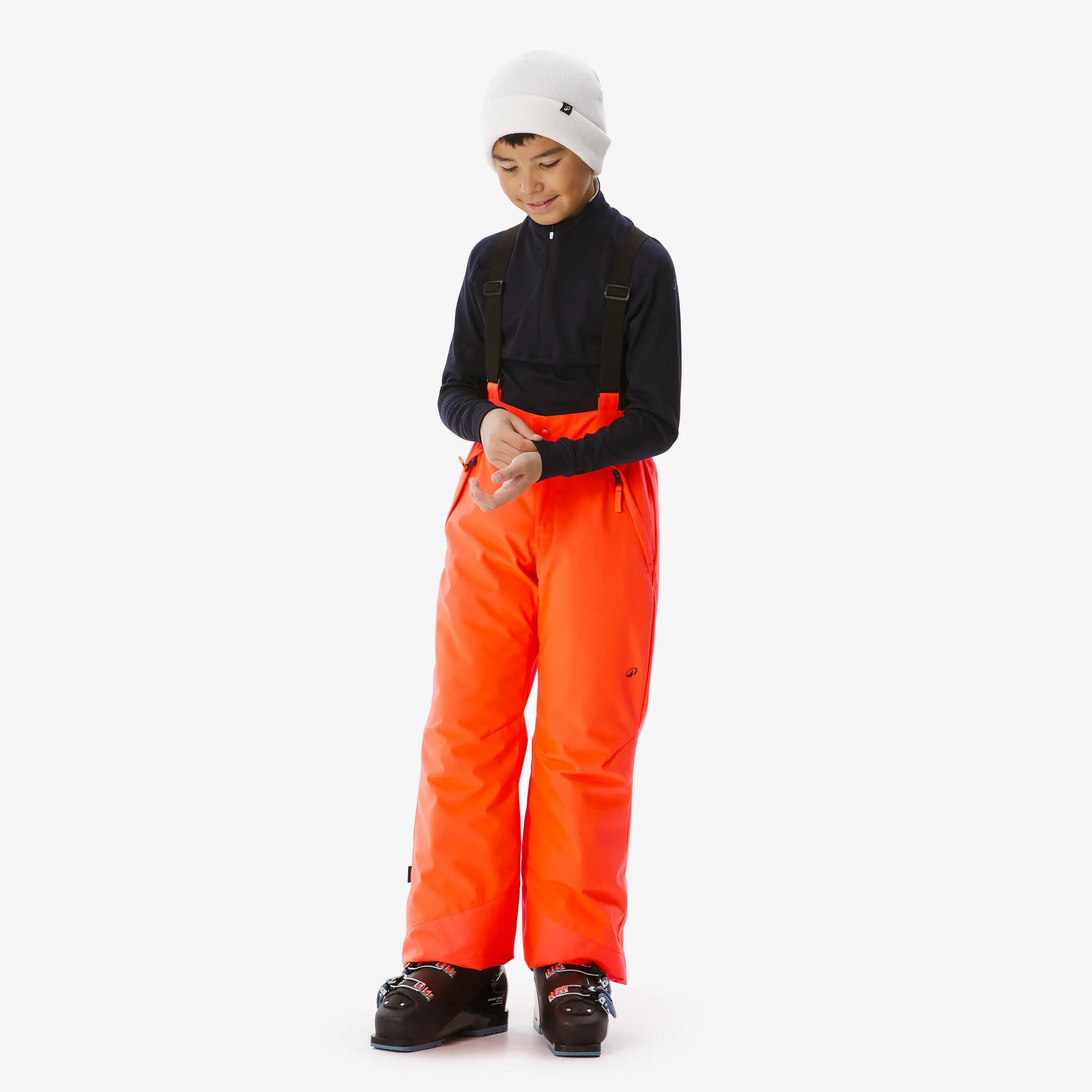 Calças de Ski Quentes e Impermeáveis Criança 6 -14 anos 500 PNF Laranja 2/11