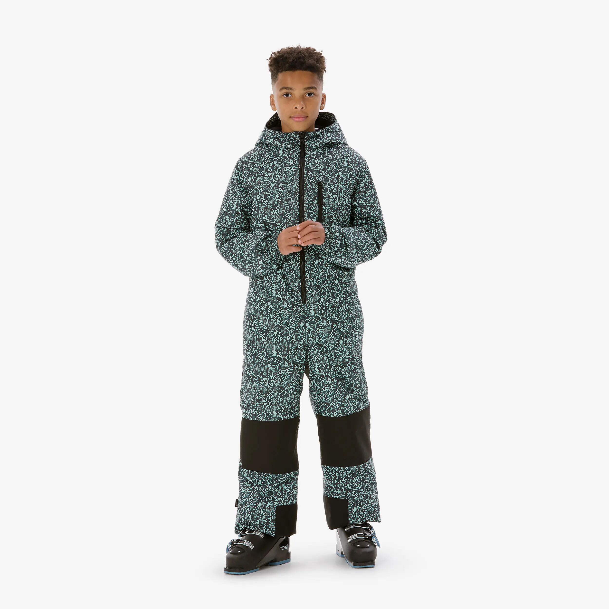 Fato quente de ski para criança 5-13 anos, SKI100 verde 2/16