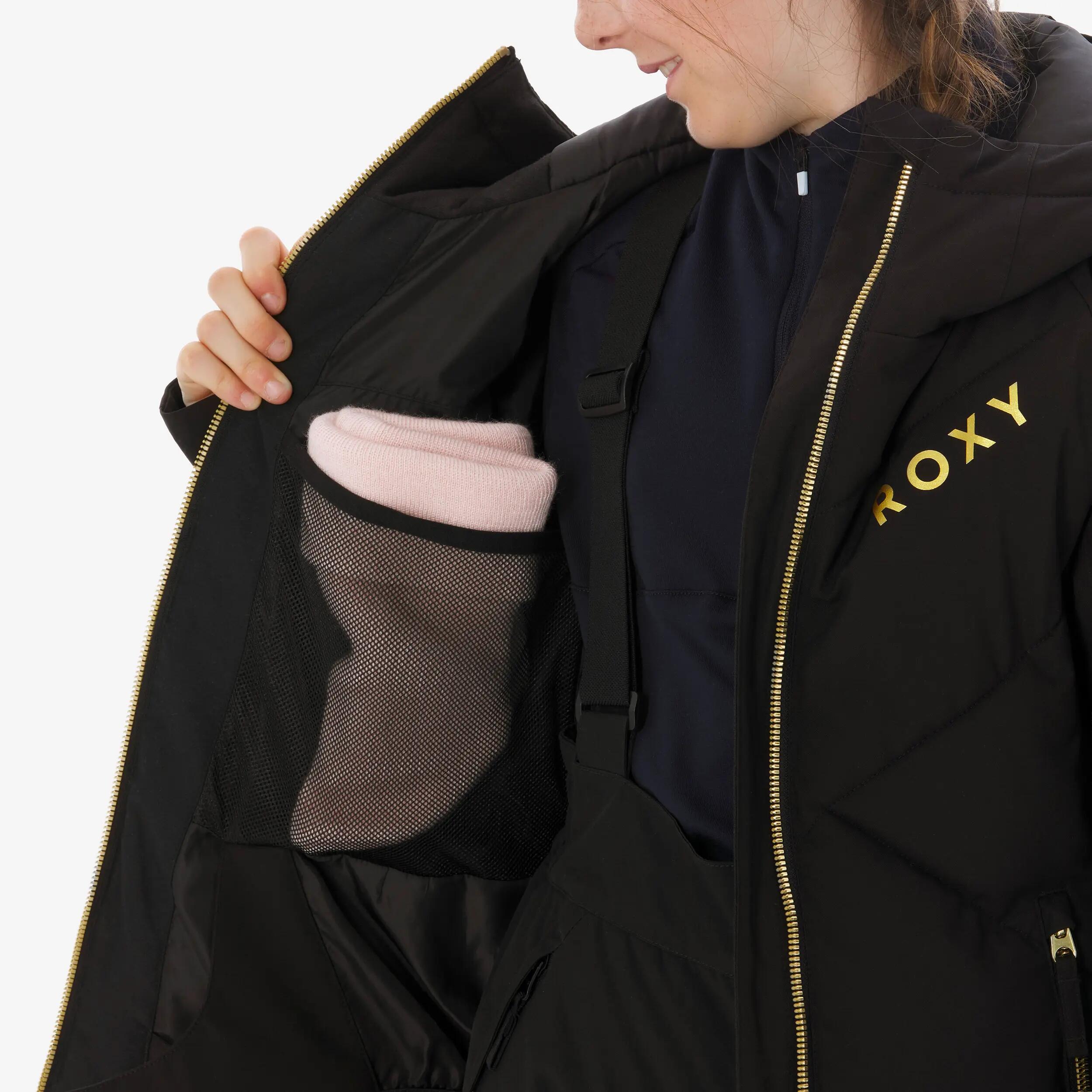 Jaqueta d'esquí nena molt càlida i impermeable Roxy Sandrift negre  11/13