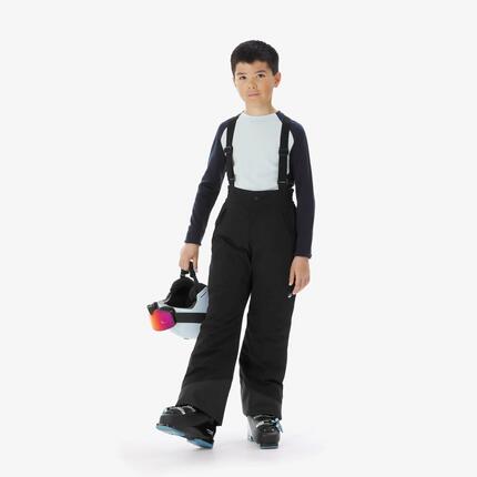 Pantalon de ski chaud et imperméable enfant 6-14 ans, 500 PNF noir