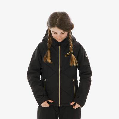 Ski-jas sandrift voor meisjes zwart