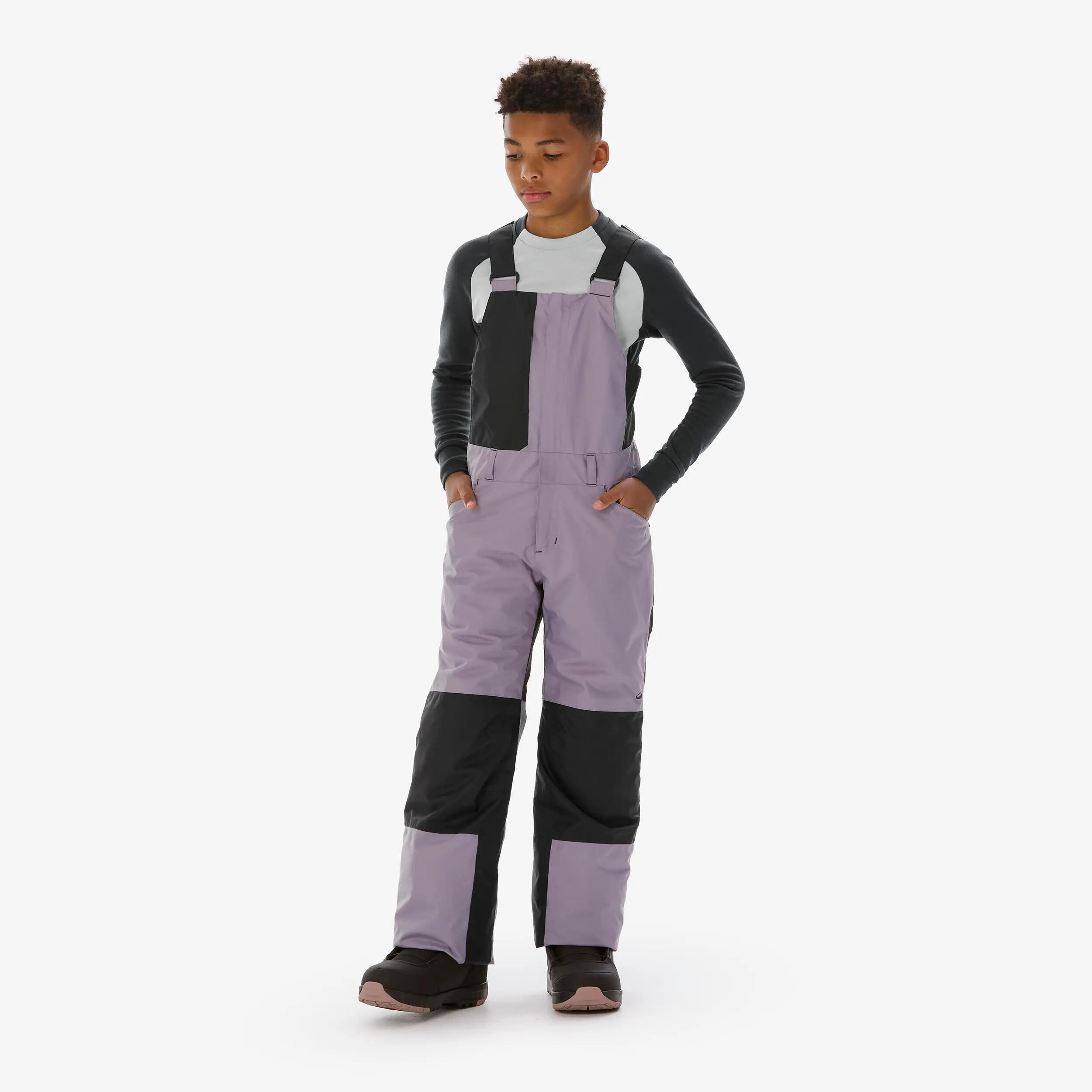 Salopette de ski et snowboard résistante enfant 10-14 ans, SNB 900 gris 2/11